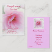 Assez dans les cartes de visite roses (Devant / Derrière)
