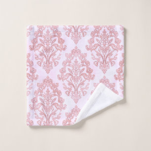 Assez en rose motif de damas victorien aquarelle