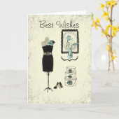 Assez peu carte noire d'anniversaire/note de robe (Fleur jaune)