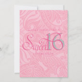 Assez rose, invitations de sweet sixteen de (Dos)