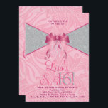 Assez rose, invitations de sweet sixteen de<br><div class="desc">Rose doux ! Invitations de sweet sixteen de parties scintillantes. Conçu par Metro-event.com Conduit aux ados, ce rose avec l'invitation argentée de sweet sixteen de parties scintillantes sera une introduction fantastique à votre jour spécial. Les approvisionnements coordonnés supplémentaires de partie de sweet sixteen sont disponibles chez le magasin et le...</div>