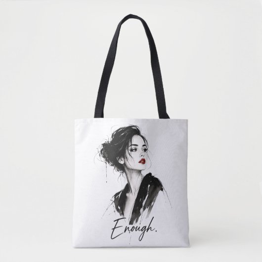 Assez. Sac fourre-tout en coton Statement Minimali (Devant)