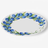 Assiette à couronne florale bleue (Angle)
