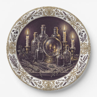 Assiette à dîner de pharmacie d'Halloween gothique