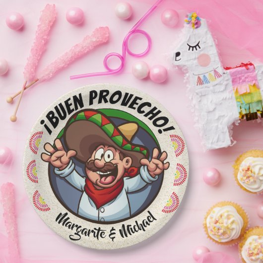 Assiette Accessoires de Fête Buen Provecho Personn (Fête)