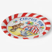 Assiette "Amusement de cirque" Animaux mignons et (Angle)