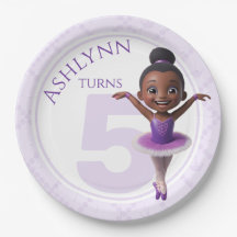 Assiette Ballerine Violette Personnalisée pour l'a