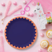 Assiette Bleu marine et Corail (Fête)