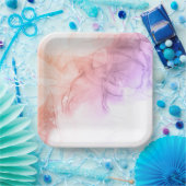 Assiette carré en carton de 22,86 cm (Fête)