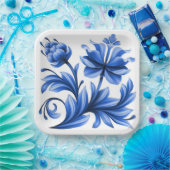 Assiette carré en carton de 22,86 cm (Fête)