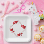 Assiette carré en carton de 22,86 cm (Fête)