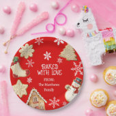 Assiette de cadeaux de biscuits de Noël mignons (Fête)