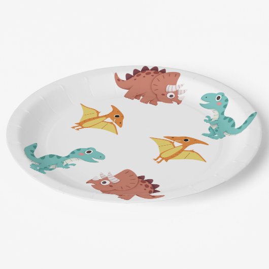 assiette de dinosaure parfaite pour les enfants an (Angle)