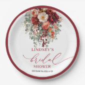 Assiette de douche nuptiale Eucalyptus Or Bourgogn (Devant)
