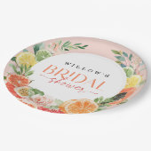 Assiette de faveur de douche de mariage tropicale (Angle)