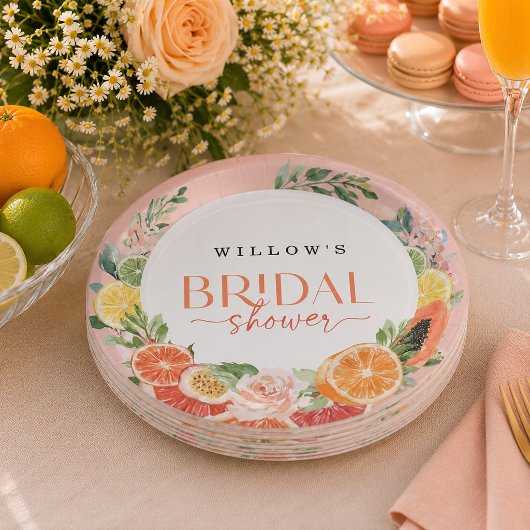 Assiette de Faveur de Réception de Mariage Citrus