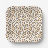 Assiette de fête à motif léopard guépard (Recto)