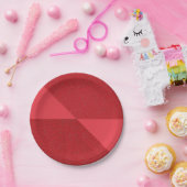 Assiette de fête à texture divisée rouge tomate –  (Fête)