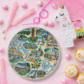 Assiette de fête Attractions Floride (Fête)