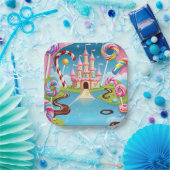Assiette de fête d'anniversaire Candyland (Fête)
