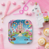 Assiette de fête d'anniversaire Candyland (Fête)