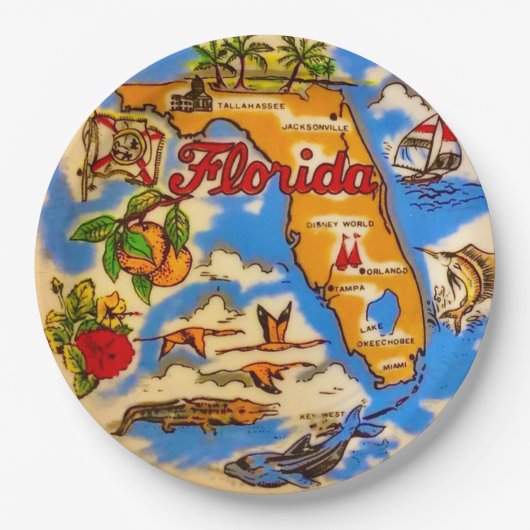 Assiette de fête de l'État de Floride (Devant)