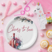 Assiette de fête de mariage 'Cheers To Love' (Fête)