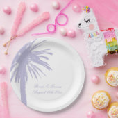 Assiette de fête de mariage de plage violet pâle p (Fête)