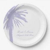 Assiette de fête de mariage de plage violet pâle p (Devant)