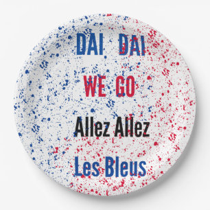 Assiette de fête de match de fan de football franç