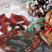 Assiette de fête de Noël de chat noir gothique vic