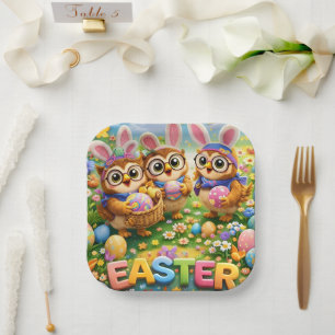 assiette de fête de Pâques rex hoot