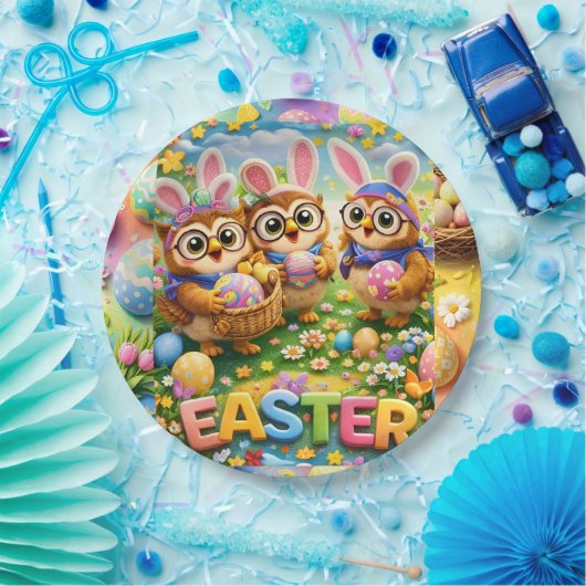 assiette de fête de Pâques rex hoot (Fête)