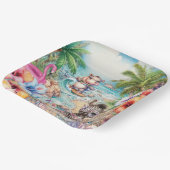 Assiette de fête de plage pour bébé animaux (Angulaire)