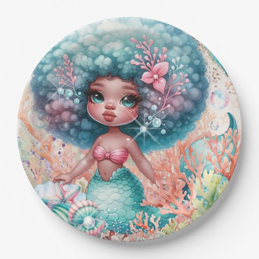Assiette de fête de sirène (Devant)