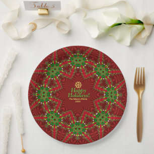 Assiette de fête des vacances de Noël