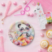 Assiette de fête en cartoon de panda (Fête)