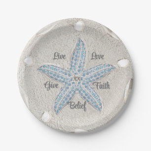 Assiette de fête Étoile de mer Sandollar