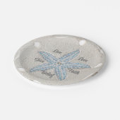Assiette de fête Étoile de mer Sandollar (Angle)