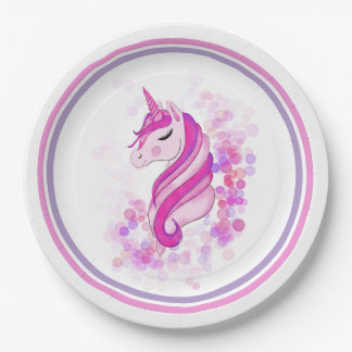Assiette de fête Licorne