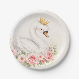 Assiette de fête One Sweet Swan