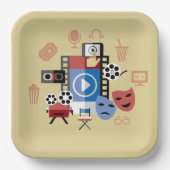 Assiette de fête pour soirée cinéma (Recto)