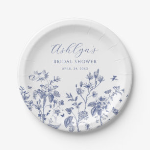 Assiette de fête prénuptiale en Chinoiserie bleue