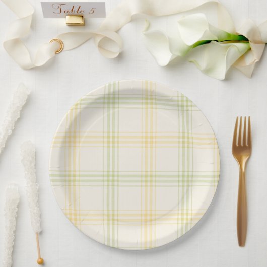 Assiette de fête | Rayé lime et citron | Gin & Ton (Mariage)