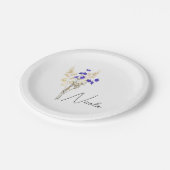 Assiette de fleurs à nom personnalisé, Fleur de na (Angle)