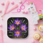 Assiette de mariage Crocus Violet (Fête)