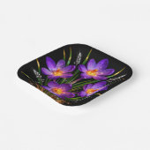 Assiette de mariage Crocus Violet (Angulaire)
