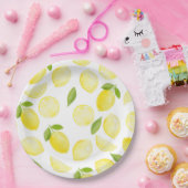 Assiette de Motif de citron jaune (Fête)