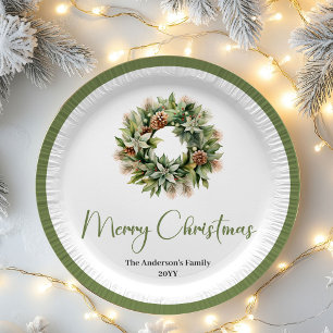 Assiette de Noël personnalisée pour la famille, st