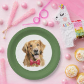Assiette de Noël Retriever doré animal de compagni (Fête)